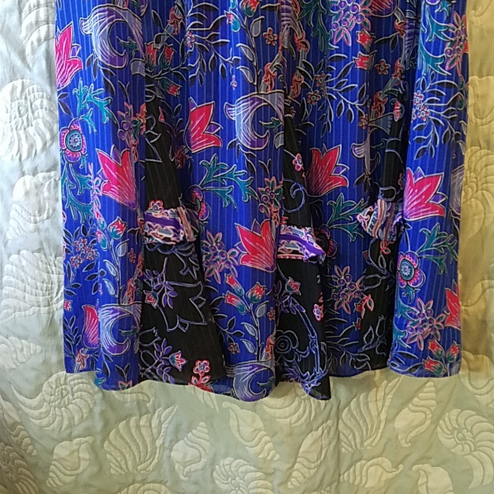 Vintage Mosaic georgette two piece dress - Picture 3 of 11